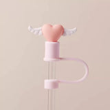 Cute Strawberry Straw Cover Caps For Stanley Cup 40 oz Tumbler Accessories Kawaii Silicone Straw Toppers Cap For 10mm Straws