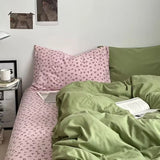 ins Nordic style floral bed sheet four-piece set quilt cover universal for four seasons single dormitory three-piece bedding