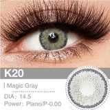 1 Pair K Series Soft Color Contact Lens for Eyes 14.5mm Big Pupils Yearly Eye Lenses Natural Brown Grey Cosmetic Lenses