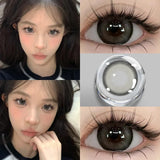 New 1 Pair Black Lenses Contact Lenses for Eyes with Prescription Myopia Beauty Pupils Comestic Eye 1 Day Use Soft Lens