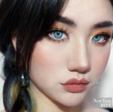 Color Contact Lenses Hand-Painted Eye Lenses Luxury Soft Annual Eyewear Fashion Makeup Yearly Lens 2Pcs