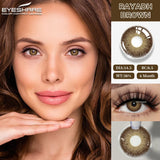 1 Pair soft Lenses Colored Contact Beauty Colored Pupils Green Contact Lenses Natural Look Lenses Women Brown Pupils