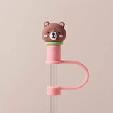 Cute Strawberry Straw Cover Caps For Stanley Cup 40 oz Tumbler Accessories Kawaii Silicone Straw Toppers Cap For 10mm Straws