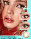 1 Pair Colored Contact Lenses for Eyes Myopia Lenses Gray Lenses Blue Lenses with Diopters Prescription Lenses