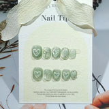 10pcs Festive Red Oval Short Press-On Nails with Cute Tomato Design Glossy Finish Holiday Nail Art Set for Women and Girls Wear
