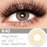 1 Pair K Series Soft Color Contact Lens for Eyes 14.5mm Big Pupils Yearly Eye Lenses Natural Brown Grey Cosmetic Lenses