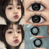 New 1 Pair Black Lenses Contact Lenses for Eyes with Prescription Myopia Beauty Pupils Comestic Eye 1 Day Use Soft Lens