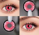 Colorcon Pink Lenses 1 Pair Colored Contact Lenses for Eyes Big Eye Lenses Anime Lenses Cosplay Lenses Nezuko Lenses