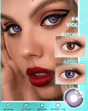 1 Pair Colored Contact Lenses for Eyes Myopia Lenses Gray Lenses Blue Lenses with Diopters Prescription Lenses