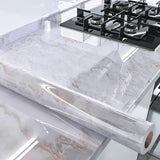 60cm*1m Imitation marble pattern tile stickers waterproof cabinet refurbishment kitchen high temperature resistant oil stickers