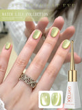 1Pc Green Cat Eye Gel Nail Polish-Long Lasting Shine, High Saturated Gloss Firm and Long-lasting Nail Art Gel for Salon Nail DIY