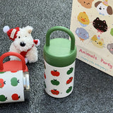 420ml Student/Children's Thermal Water Bottle With Handle Lid,Double-layer Stainless Steel,Birthday Gifts,Vacuum Thermos Cup