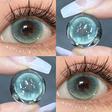 Hot Sale Colored Contact  Lenses Blue Green Beauty Pupilentes 2Pcs Soft Lens
