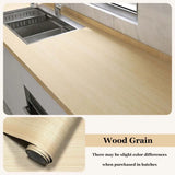 Wood Grain Cabinet Self-adhesive Wall Stickers Flame Retardant Waterproof Renovation Kitchen Anti-smoke Protective Film