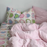 ins Nordic style floral bed sheet four-piece set quilt cover universal for four seasons single dormitory three-piece bedding