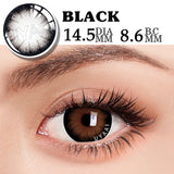 2pcs/pair Black Lenses Colored Pupils For Eyes Natural Contact Lenses Eye Color Contacts Cosplay Lenses Natural Colorcon
