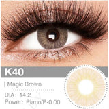 1 Pair K Series Soft Color Contact Lens for Eyes 14.5mm Big Pupils Yearly Eye Lenses Natural Brown Grey Cosmetic Lenses