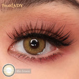 1 Pair Vibrant Gray Blue Brown Color Contact Lenses Fresh Lady Me Series Yearly Soft Contacts Beauty Eye Lens for Dark Eyes