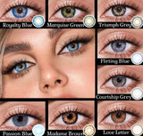 1 Pair Colorcon Colored Contact Lenses for Eyes Blue Lenses Green Eye Lenses Gray Lenses Natural Lenses Dark Lenses