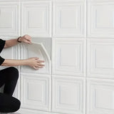 35*35cm Home Waterproof Room Decor Ceiling Self-adhesive 3D Suspended Wall Stickers Decoration Peel and Stick Wallpaper Roof