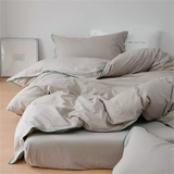 4-Piece Garden Mint Charming Duvet Cover Set - Soft Ruffle Design, Solid Colors for Men & Women - Premium Polyester, Skin-Friend