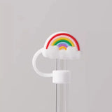 Cute Strawberry Straw Cover Caps For Stanley Cup 40 oz Tumbler Accessories Kawaii Silicone Straw Toppers Cap For 10mm Straws