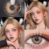 Colored Contact Lenses for eyes Degree Myopia Yearly Use 0-8.00 Brown Beauty Pupils color connatural contact lens
