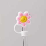 Cute Strawberry Straw Cover Caps For Stanley Cup 40 oz Tumbler Accessories Kawaii Silicone Straw Toppers Cap For 10mm Straws