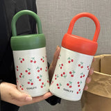 420ml Student/Children's Thermal Water Bottle With Handle Lid,Double-layer Stainless Steel,Birthday Gifts,Vacuum Thermos Cup