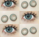 Color Contact Lenses for Eyes Korean 1 Pair Fashion Lenses Brown Colorcon Colored Lenses with Diopters Degree Blue Lenses