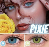 2pcs/pair Colored Contact Lenses Myopia Green Pixie Series Yearly Cosmetic For Eyes Lentillas Verdes