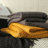 Nordic Knitted Blanket for Bed Thicken Winter Warm Sofa Cover Soft Plaid Bedspread Bed Sofa Decorative Throw Blankets Tapestrape