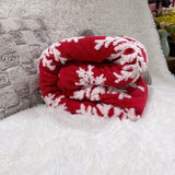 Christmas Blanket Autumn Winter Thicked Lamb Cashmere Throw Blanket Soft Warm Sofa Car Bed Cover Snowflake Gift Blankets