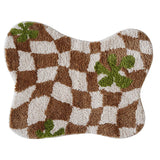 Irregular Grids Bathroom Mat Soft Fluffy Entrance Carpet Area Floor Pad Doormat Bedroom Aesthetic Home Room Decor 55x70cm
