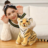 23cm Simulation Baby Tiger Plush Toy Stuffed Soft Wild Animal Forest Tiger Pillow Dolls For Kids Birthday Gift