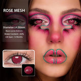 1 Pair Anime Cosplay Contacts Lenses Color Contact Lenses Anime lenses Red Lens White Lenses Anime Accessories Pink Lenses