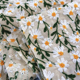 Art Daisy Embroidery Three-dimensional Embroidery Cotton And Linen Fabric DIY Bags Clothing Fabric