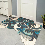 style Printed Pattern Silk Loop Door Mat Carpet Home Entrance Cuttable PVC Floor Door Mats Non-slip Washable Mat Carpet