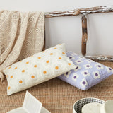 Floral Pillow Case Cotton Back Support Cushion Cover Embroidery Pillowcase Home Dorm Room Decorative Spring Decor 30x50cm