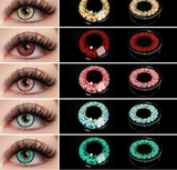 2PCS Colour Contact Lenses Degree Cosplay Accessories Colored Lenses for Eyes Beauty Pupils Red Blue Brown Green Pink