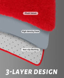 Red Ultra Soft Fluffy Rugs Furry Throw Area Rugs Plush Shag Rug Non-Slip Shaggy Modern Decorative Carpet Living Room Carpet Mat