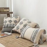 Morocco Tufting Pillow Case with Tassels Nordic Geometric Back Pillows Cover Pillowcase Christmas Decorations for Home 45*45cm