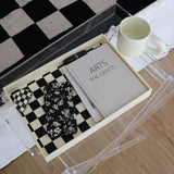 Nordic Acrylic Tray Grids Organizer Dessert Serving Support Small Stuff Jewelry Organization Plate Home Office Table Decor