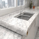 Kitchen Oil-proof Transparent Film Thick Self Adhesive Waterproof Countertop Furniture Marble Wallpaper Bathroom Decor Stickers