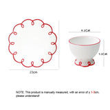 Hollowed Ceramic Plate Milk Tea Cup Practical Dinner Plate Coffee Mug Dessert Bread Dish Dishware Kitchen Tableware