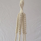 Boho Macrame Hanging Plant Support Wood Shelf Plate Handmade Korean Nordic Home Bedroom Decor Bed Side Small Stuff Organizer
