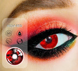 2 Pcs Cosplay Anime Eyes Lenses for Eyes Halloween Contacts Lenses Red Blackout White Contacts for Eye Colored Contact