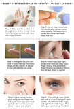 1pair New Colored Contact Lenses with Degree Blue Fashion Green Iris Series Lenses Yearly urban Gray  Make Up Yearly