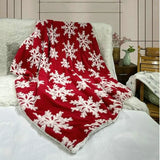 Christmas Blanket Autumn Winter Thicked Lamb Cashmere Throw Blanket Soft Warm Sofa Car Bed Cover Snowflake Gift Blankets