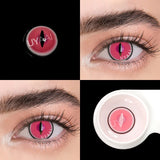 2PCS/Pair Pink Lense Halloween Lenses anime accessories Color contact lenses Cosplay Anime Lenses Yearly Contact lens